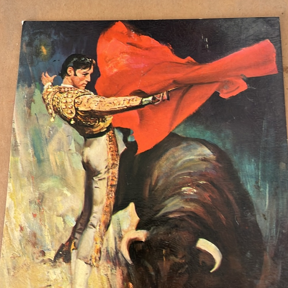 Vintage 1950s Spanish Matador Bullfighter Print Rico Tomaso - Picture 3 of 5